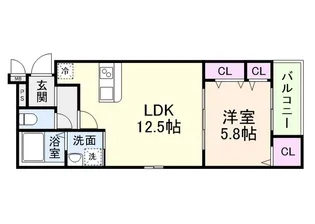 ラヴェリテ鳳【2階】の間取り