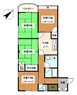 ルグラン横浜【4階】の間取り