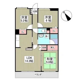 ワンダープレイス【3階】の間取り
