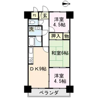 ライオンズマンション東久留米【2階】の間取り