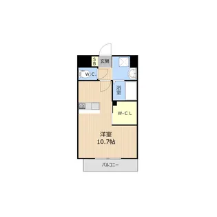 LIBTH博多駅南【8階】の間取り