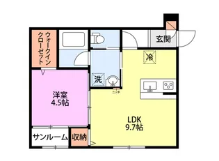 グローリッジ燕吉田【2階】の間取り