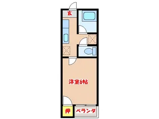 山野ハイツ A棟【2階】の間取り