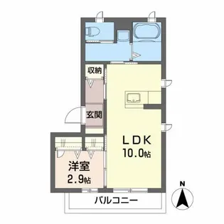 シャルール【3階】の間取り