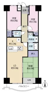 グランデール取手【6階】の間取り
