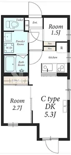 CLUB FLAT shimouma【4階】の間取り
