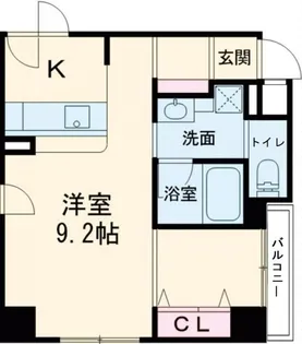 TKアンバーコート宿院【9階】の間取り