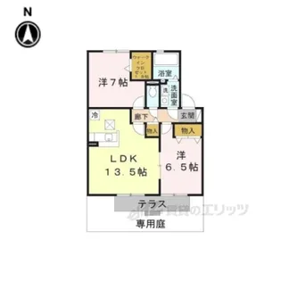 ロイヤルヴィレッジC棟【1階】の間取り