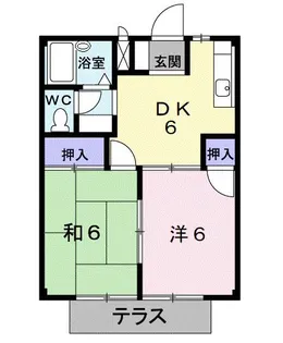 アーバンハイツ【1階】の間取り