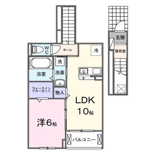 ルートフォーサイド【2階】の間取り