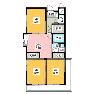 コーポKAMADA【1階】の間取り