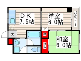 第2フレンズ・マンション【1階】の間取り