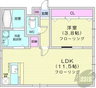 コモハウス【1階】の間取り