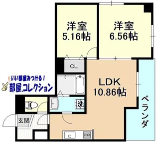 gala小倉【10階】の間取り
