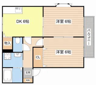 サンビレッジ花垣B棟【2階】の間取り