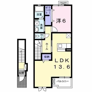 ヴィル TSS B棟【2階】の間取り