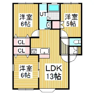セカンドアーク【2階】の間取り