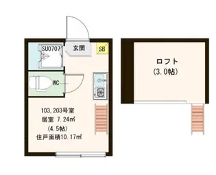メゾン・プーラ豊島【2階】の間取り
