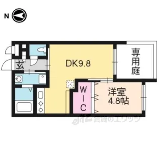 THERESIDENCE御所東【1階】の間取り