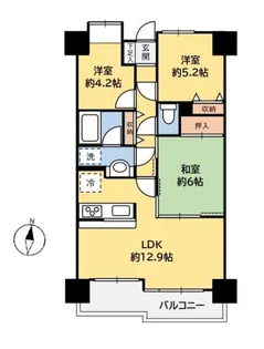 プレシアスコート松戸【4階】の間取り