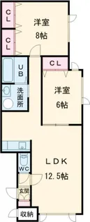 Lavita豊岡【1階】の間取り