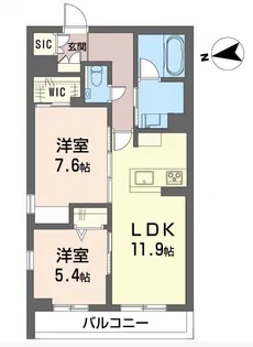 アルコバレーノ【3階】の間取り