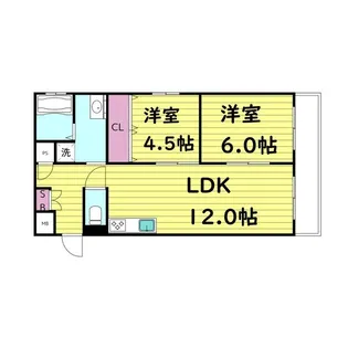 布亀マンション【5階】の間取り