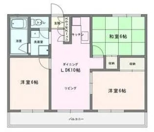 日の出ハイツ【2階】の間取り