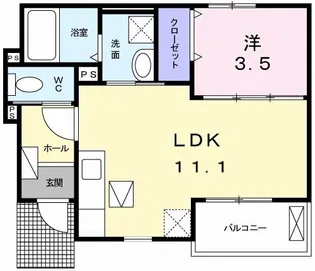 サンライズ イースト【1階】の間取り