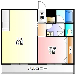 対中ハイツ【3階】の間取り