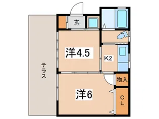 長谷川荘【1階】の間取り