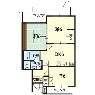 ベルファン江津【1階】の間取り