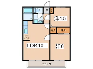 サンライフ森【2階】の間取り