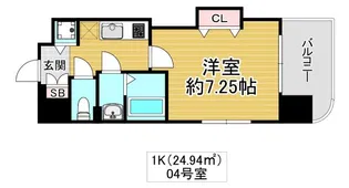Luxe深江橋【9階】の間取り