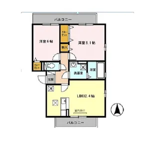 グランドアトリオ神戸西【3階】の間取り