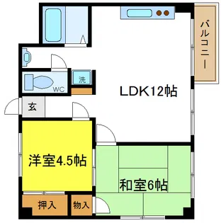アネックス平野【4階】の間取り