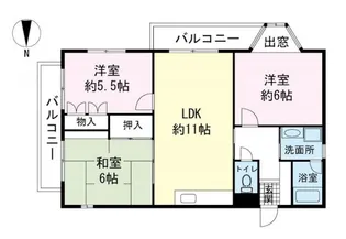 パミール香貫A【3階】の間取り