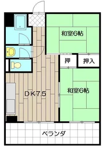 2DKの間取り画像