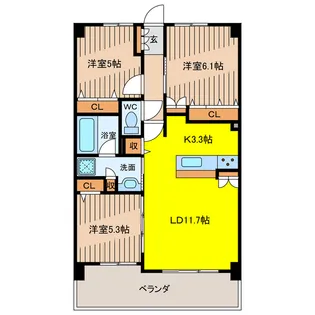 沖縄県那覇市古波蔵3【マンション】の間取り