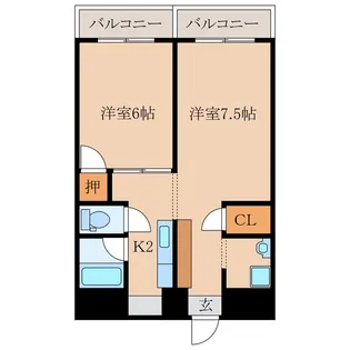 オリンピアマンション【1階】の間取り