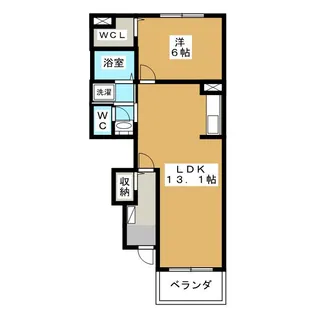 フリーデ ハイムA【1階】の間取り