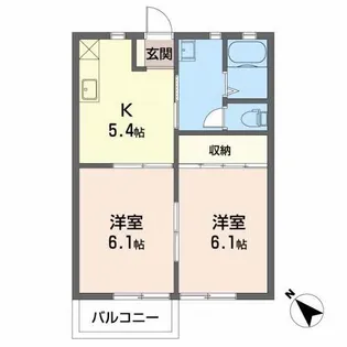 ハイツグランディール【2階】の間取り