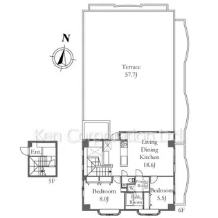 ソサエティ中野富士見町【6階】の間取り