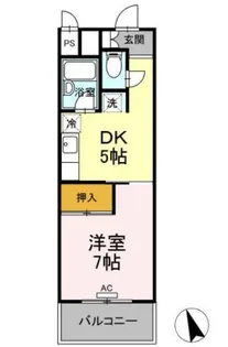 サンラフォーレ花北【4階】の間取り