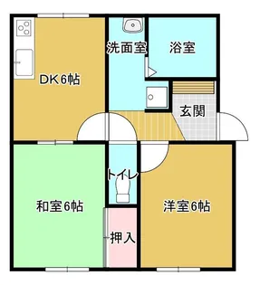 宮城県大崎市古川字竹ノ内【アパート】の間取り