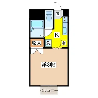 広島県東広島市西条東北町【アパート】の間取り