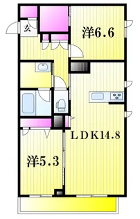 フォンターナYU【1階】の間取り