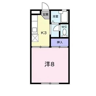 コーポきいちご【1階】の間取り