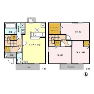I.ヴィレッジ Aの間取り
