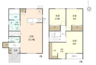 福岡県春日市春日1【一戸建】の間取り